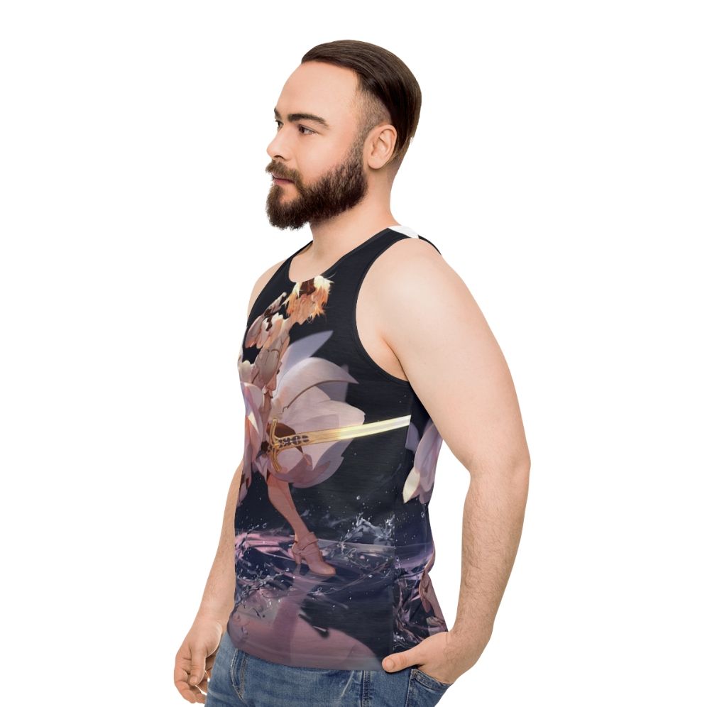 Saber Lily Fate Anime Unisex Tank Top - men side