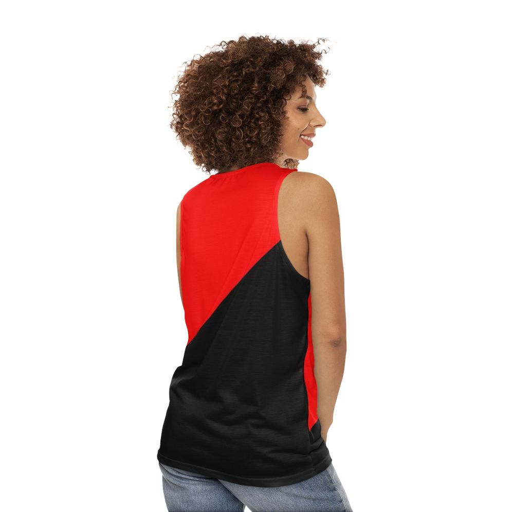 Anarcho-communism revolutionary flag unisex tank top - women back