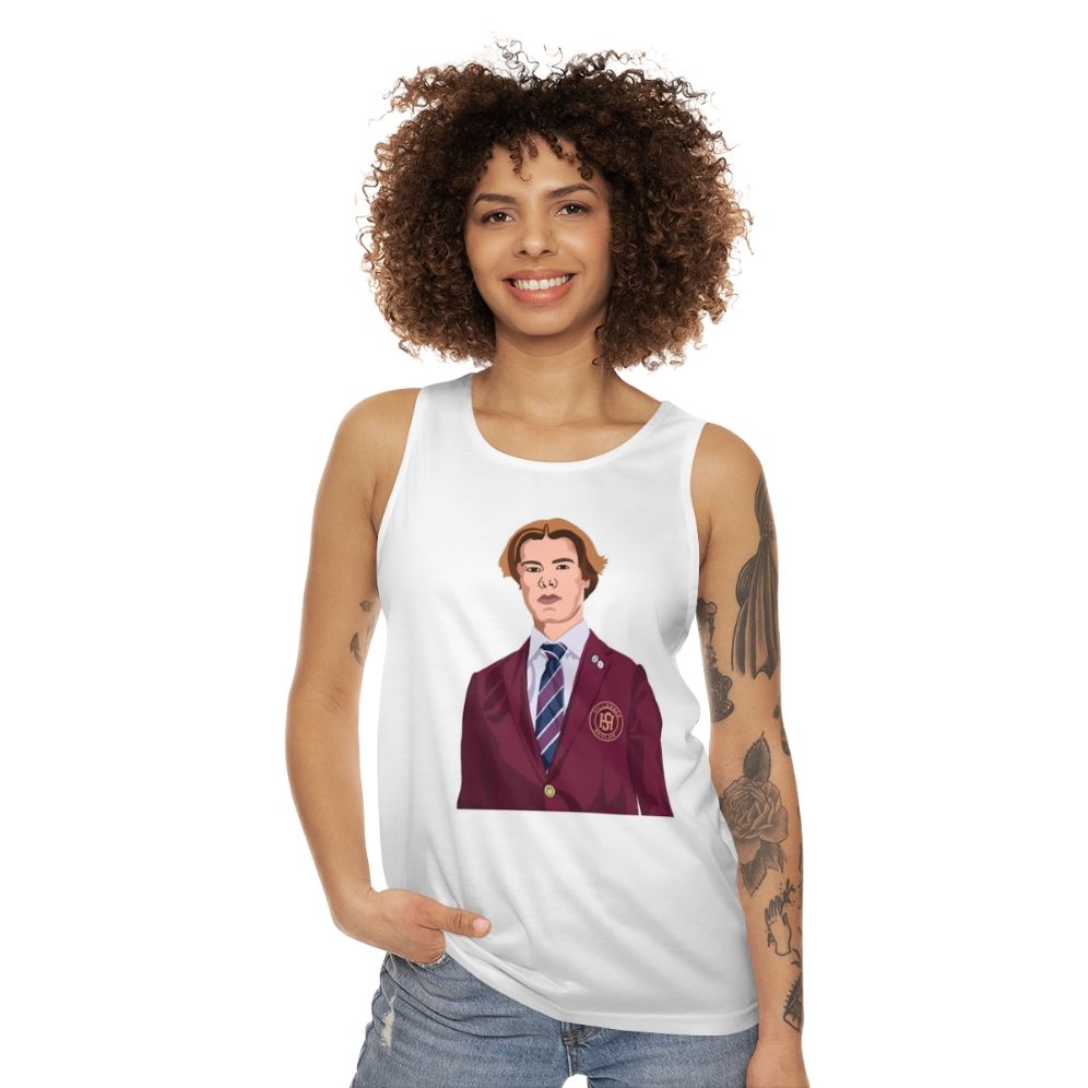 Wilhelm unisex tank top from the Netflix series 'Young Royals' - women