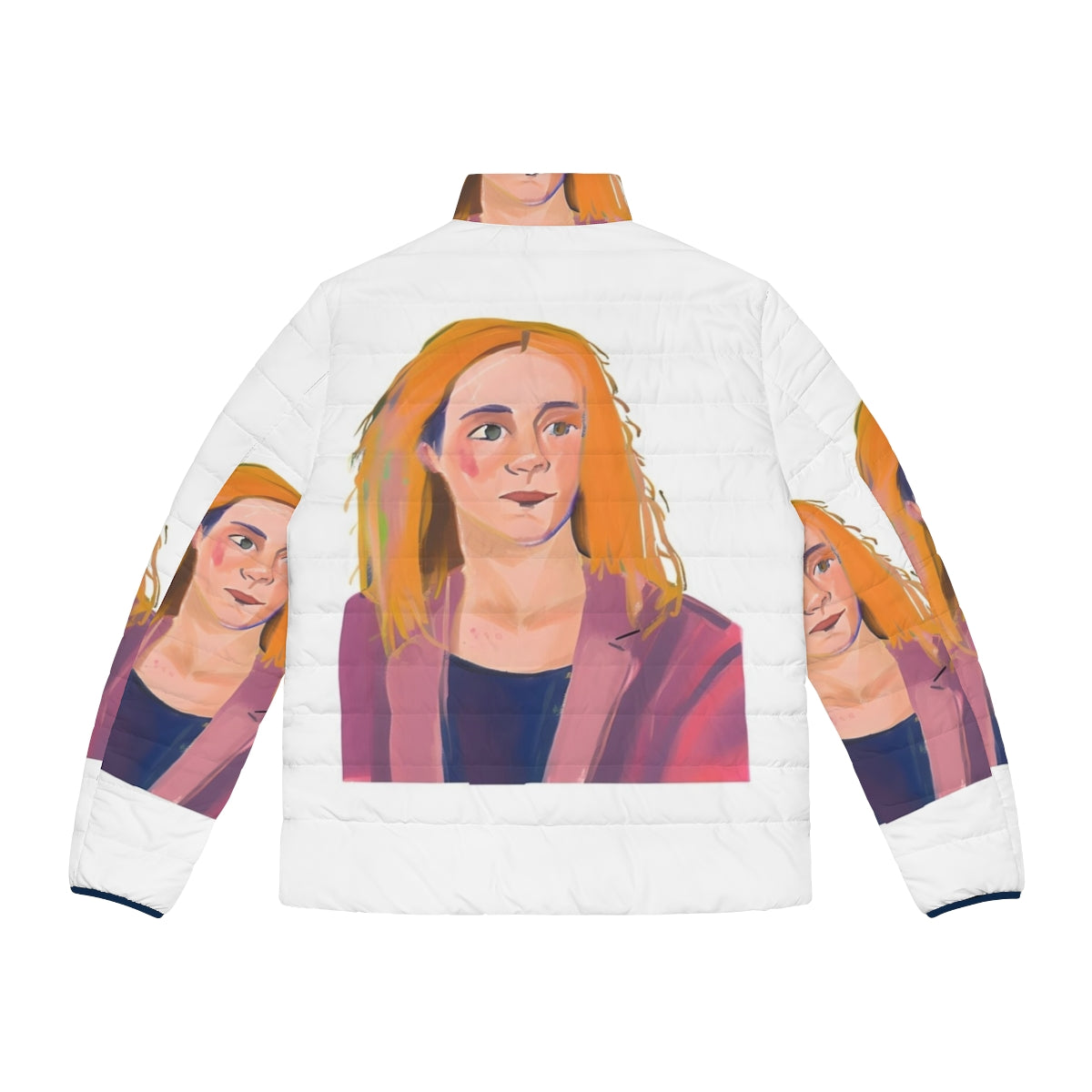 Heartstopper Darcy Olsson Puffer Jacket featuring the characters from the Netflix series - Back