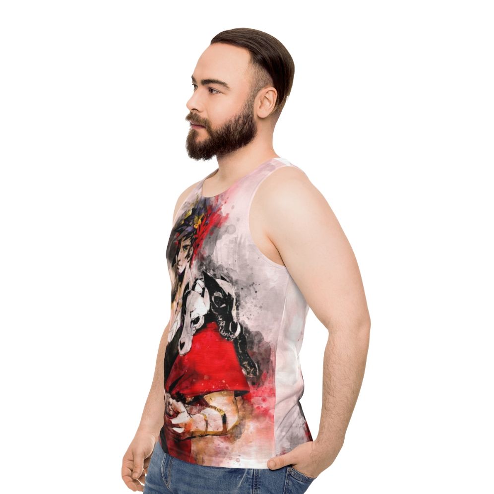 Zagreus Hades Watercolor Unisex Tank Top - men side