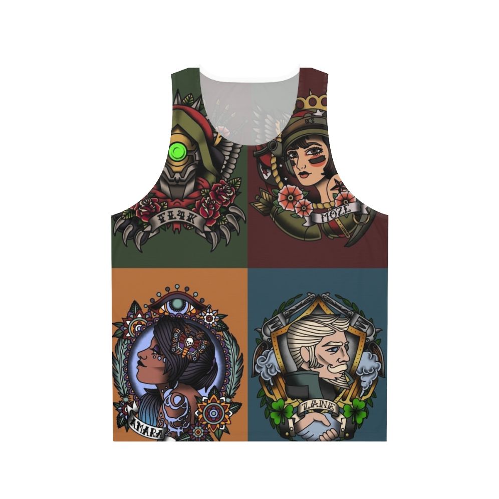 Borderlands 3 Vintage Tattoo Style Unisex Tank Top