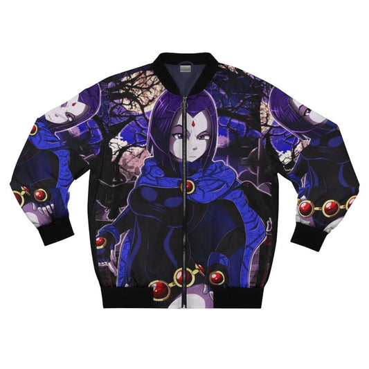 Raven Teen Titans Bomber Jacket with Superhero Design