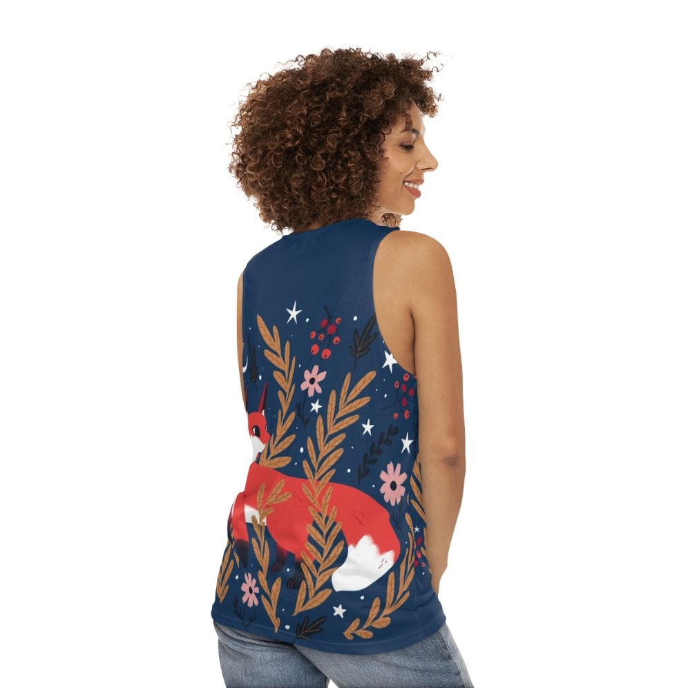 Cozy Winter Woodland Unisex Tank Top - women back