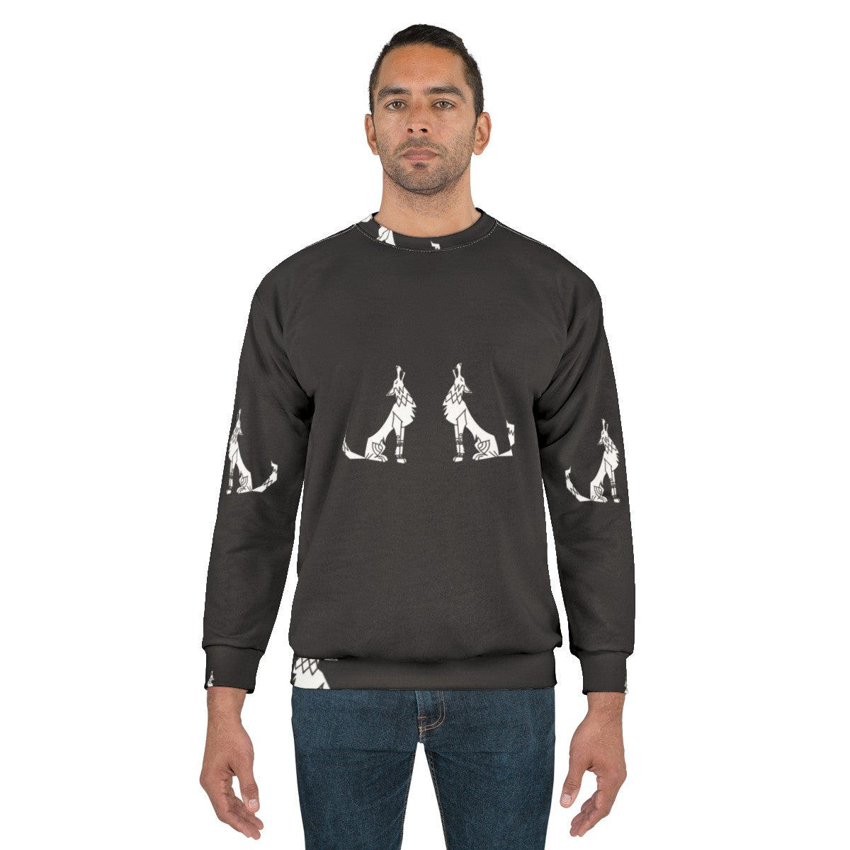 Howling wolves nature inspired sweatshirt - men