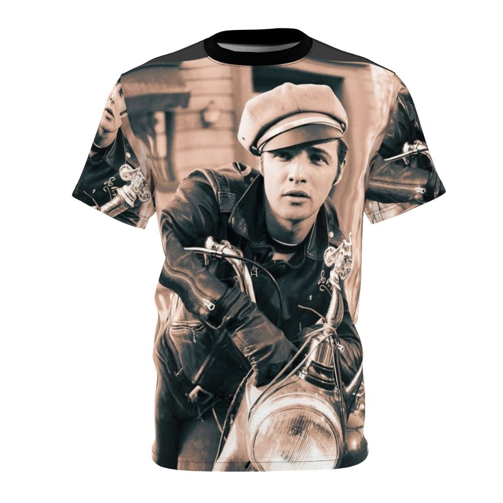 Vintage-style portrait t-shirt featuring iconic actor Marlon Brando