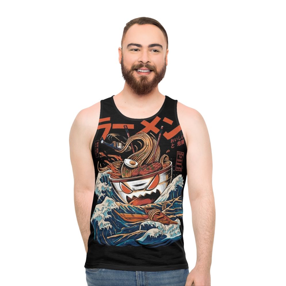 Unisex anime ramen kaiju tank top - men