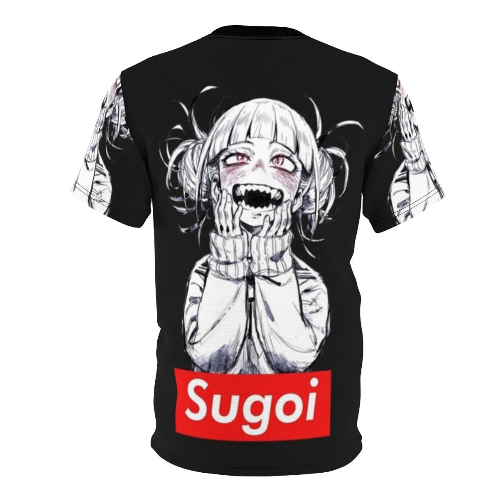 Anime-inspired graphic t-shirt with a "Sugoi" design and internet culture references - Back