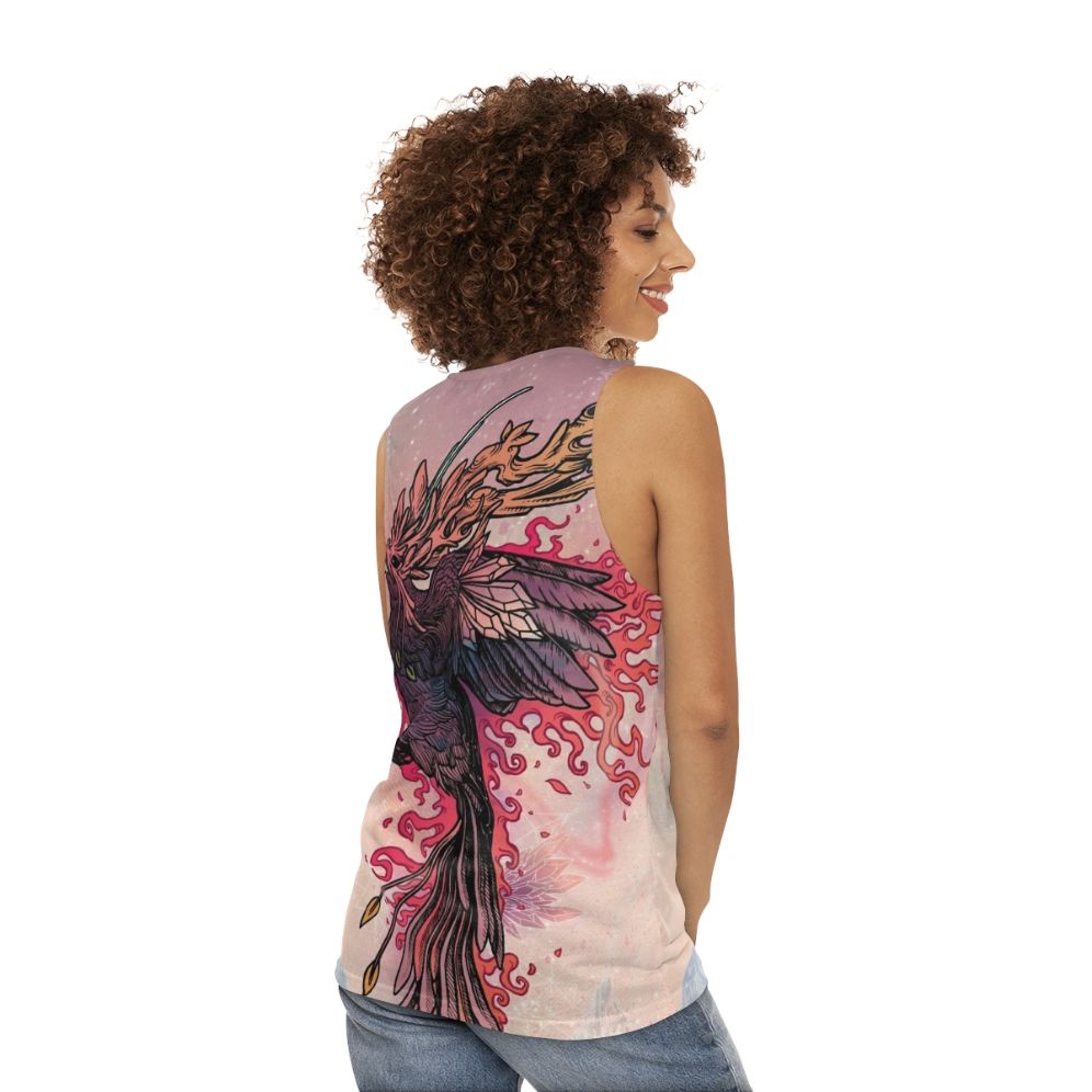 Unisex Phoenix Mythical Creature Tank Top - women back