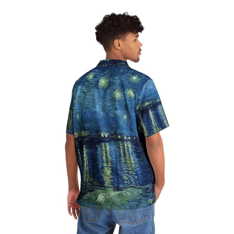 Vincent Van Gogh Starry Night Hawaiian Shirt - People Back