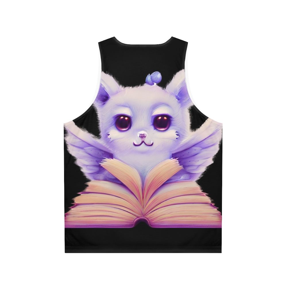 Unisex tank top with open book and legendary mythical creatures design - Back