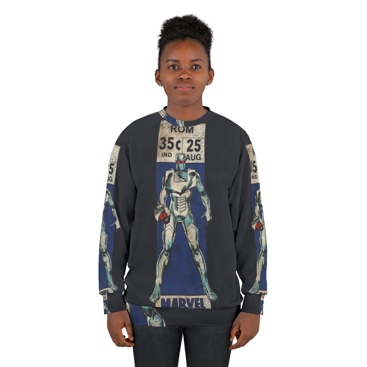 Retro comic book superhero sweatshirt - women