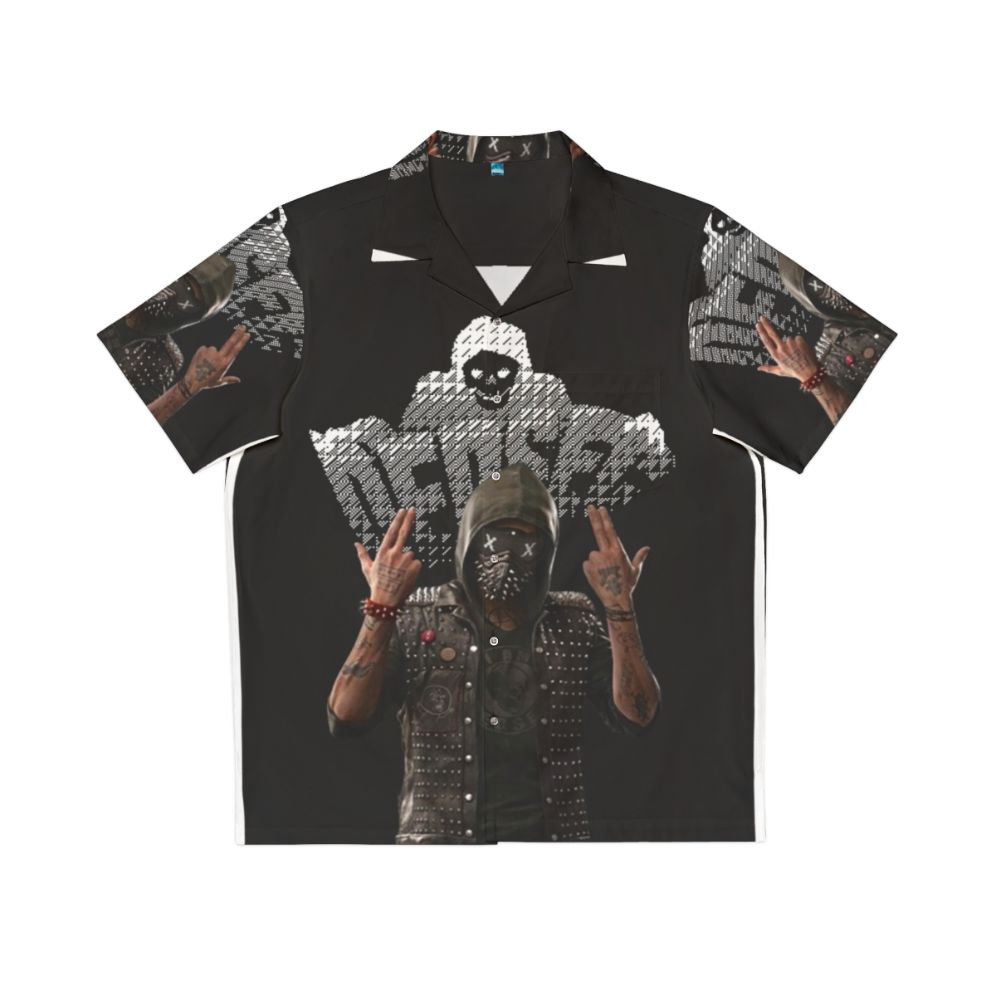 Wrench Hawaiian Shirt - Dedsec Inspired Videogame Merchandise