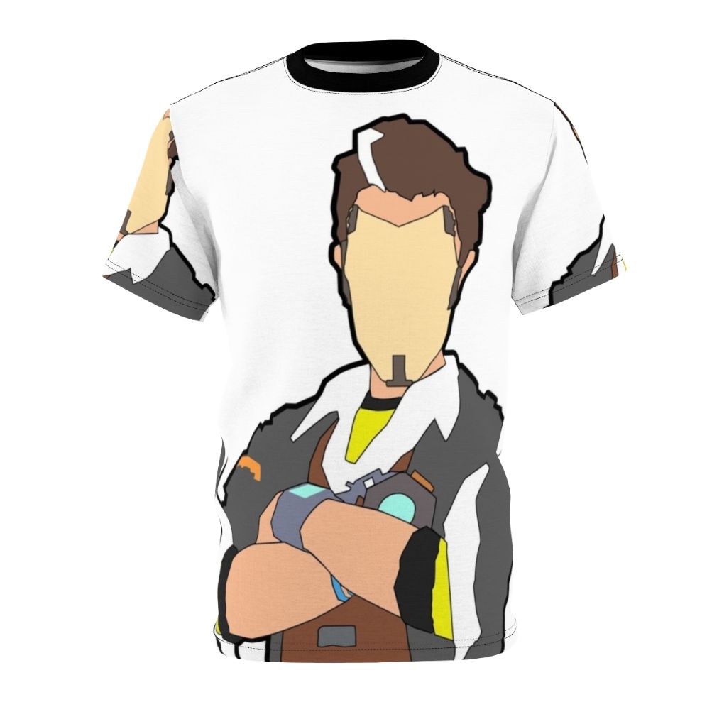 Borderlands inspired Handsome Jack AOP t-shirt