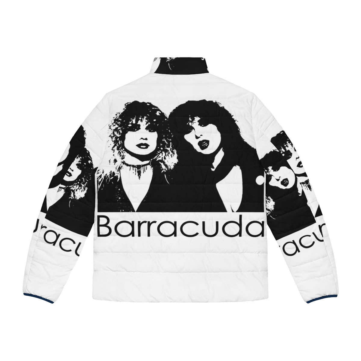 Retro Barracuda puffer jacket in a classic American Americana style - Back