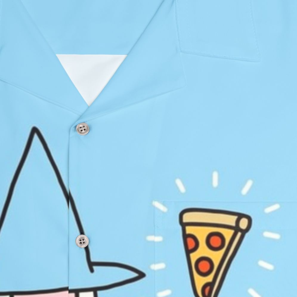 Magical Pizza Wizard Hawaiian Shirt - Detail