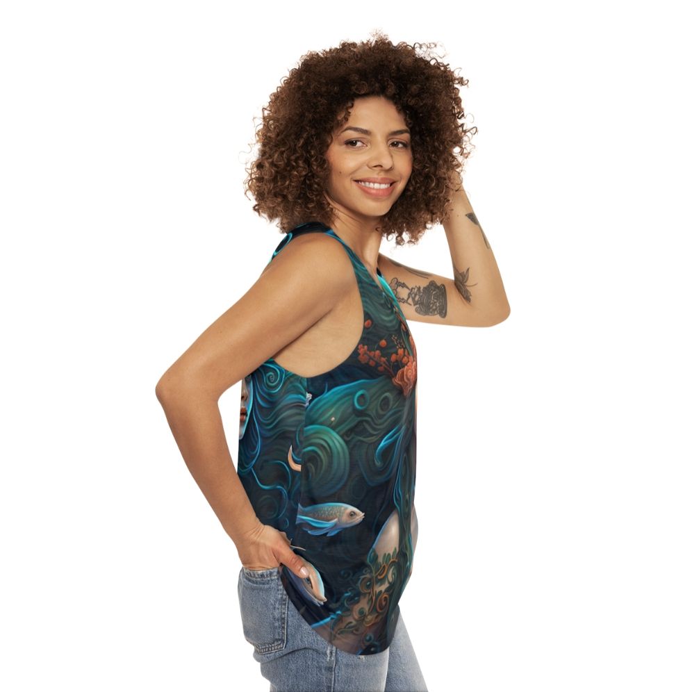 Mythical sea creatures unisex tank top - women side