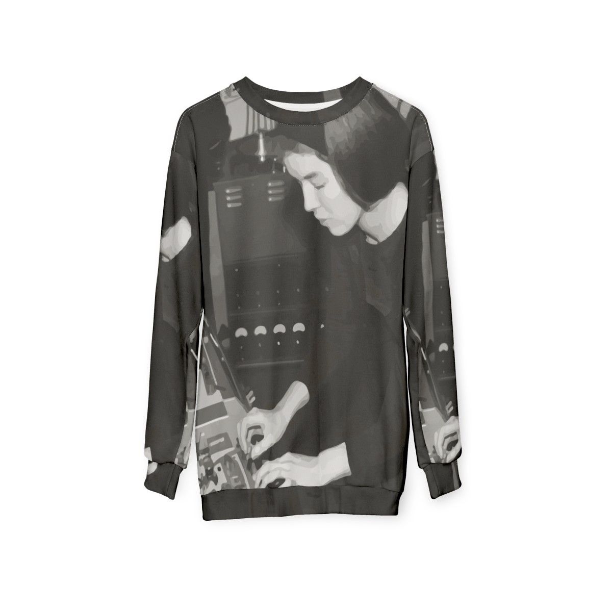 Delia Derbyshire electronic music sweatshirt - hanging