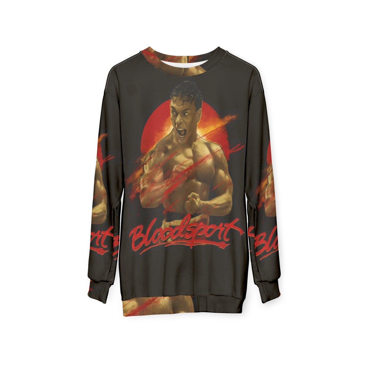 Jean Claude Van Damme Bloodsport Martial Arts Sweatshirt - hanging