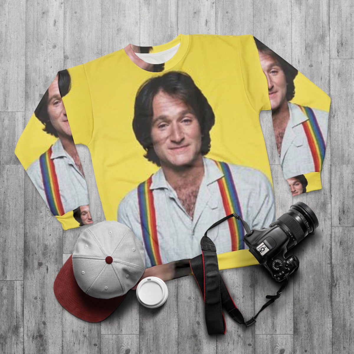 Robin Williams Mork & Mindy Sweatshirt - flat lay