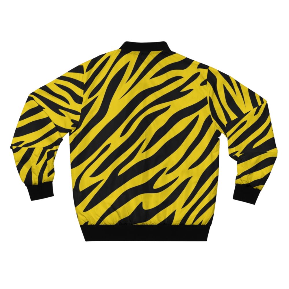 Tiger Stripes Pattern Bomber Jacket - Back