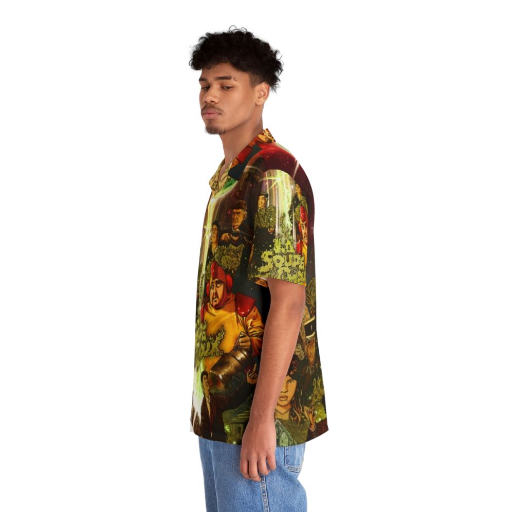 Cabbage Soup Hawaiian Shirt with Tropical Print and Sci-Fi Elements - People Left