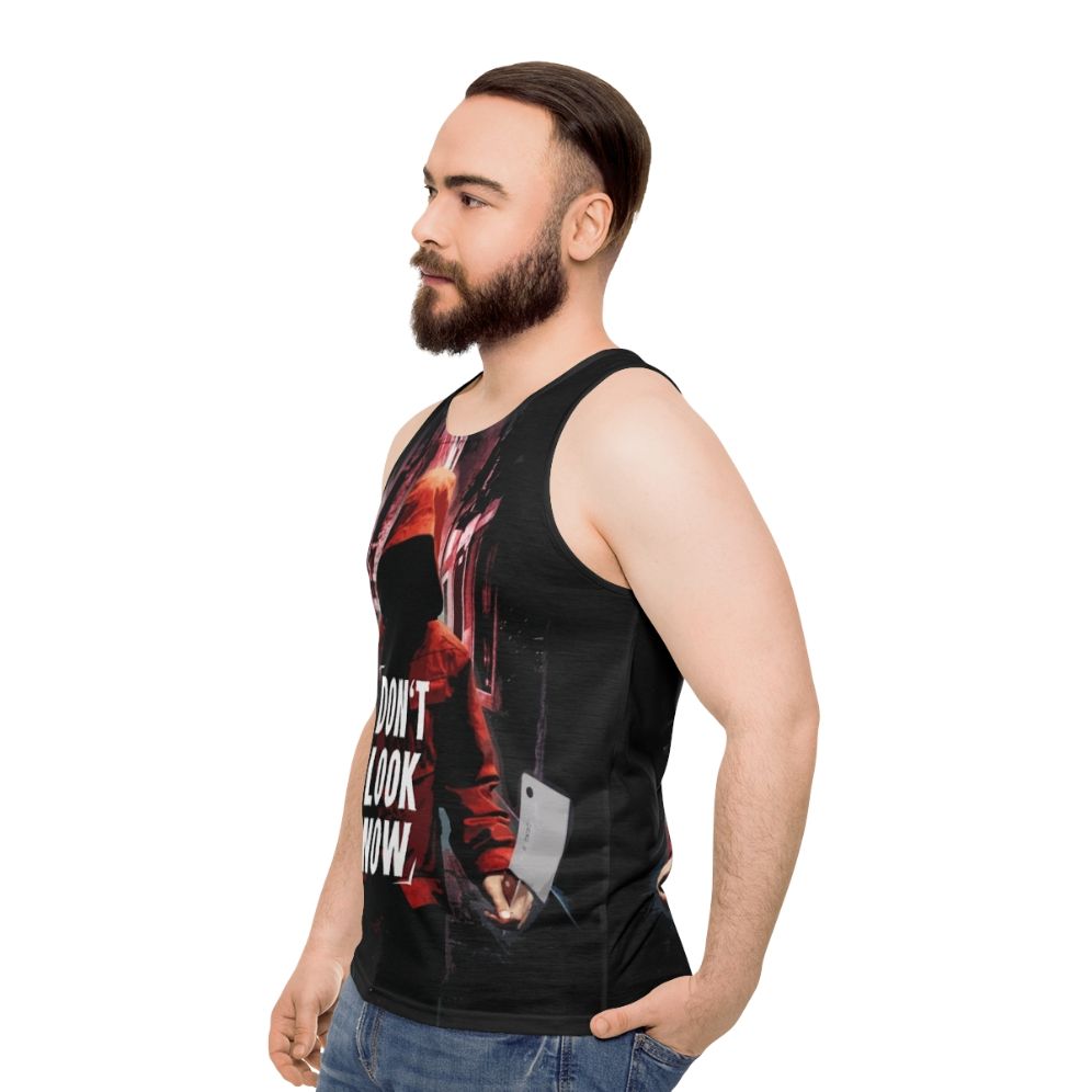 Don't Look Now Unisex Horror Movie Tank Top - men side