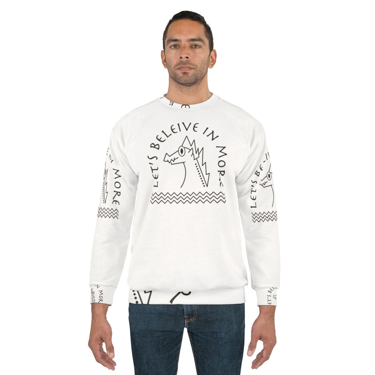 Dragon Sweatshirt with Legendary Asian Mythical Creature Design - men