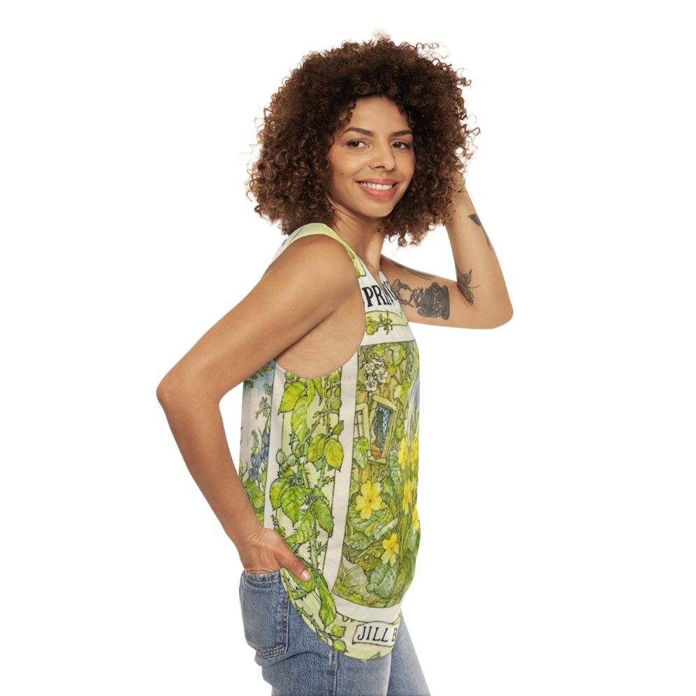 Brambly Hedge Spring Story Floral Unisex Tank Top - women side