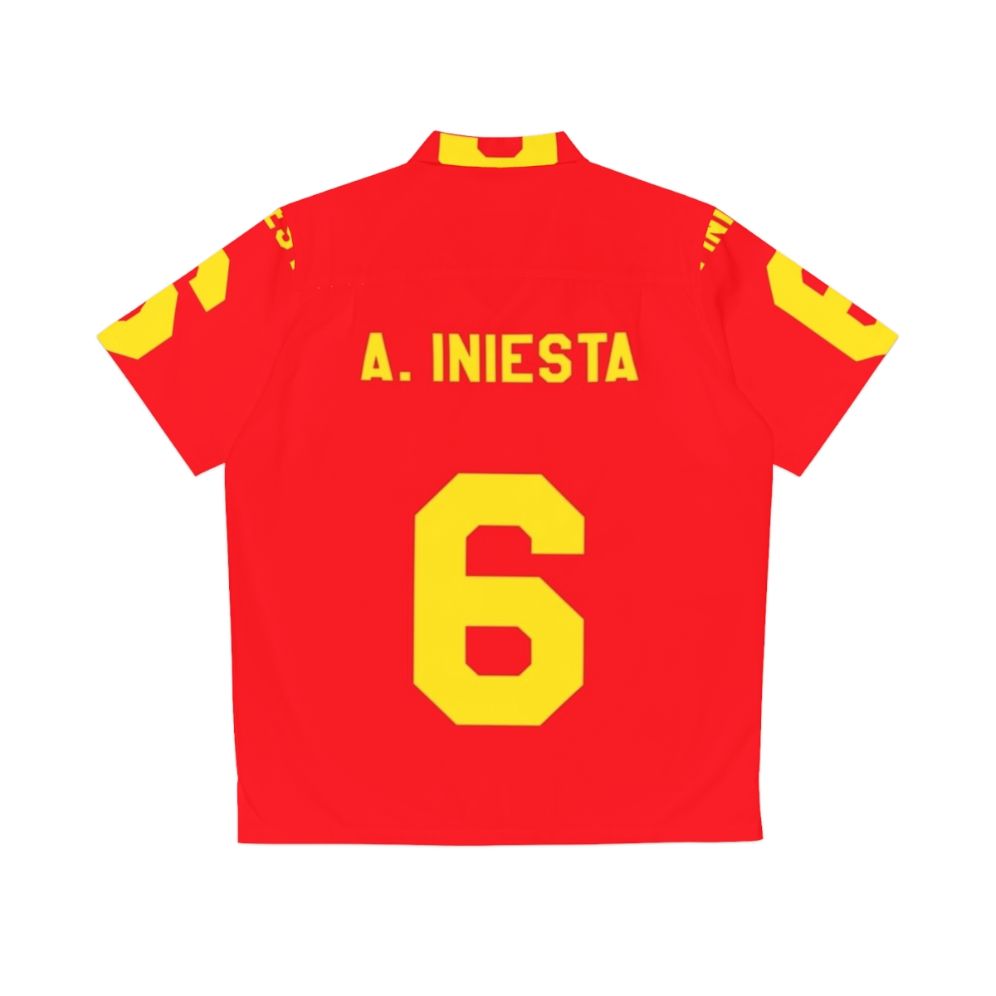 Iniesta Number 6 Spain National Team Hawaiian Shirt - Back