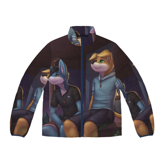 Stylish puffer jacket featuring the cover art of the Weekend 2 album