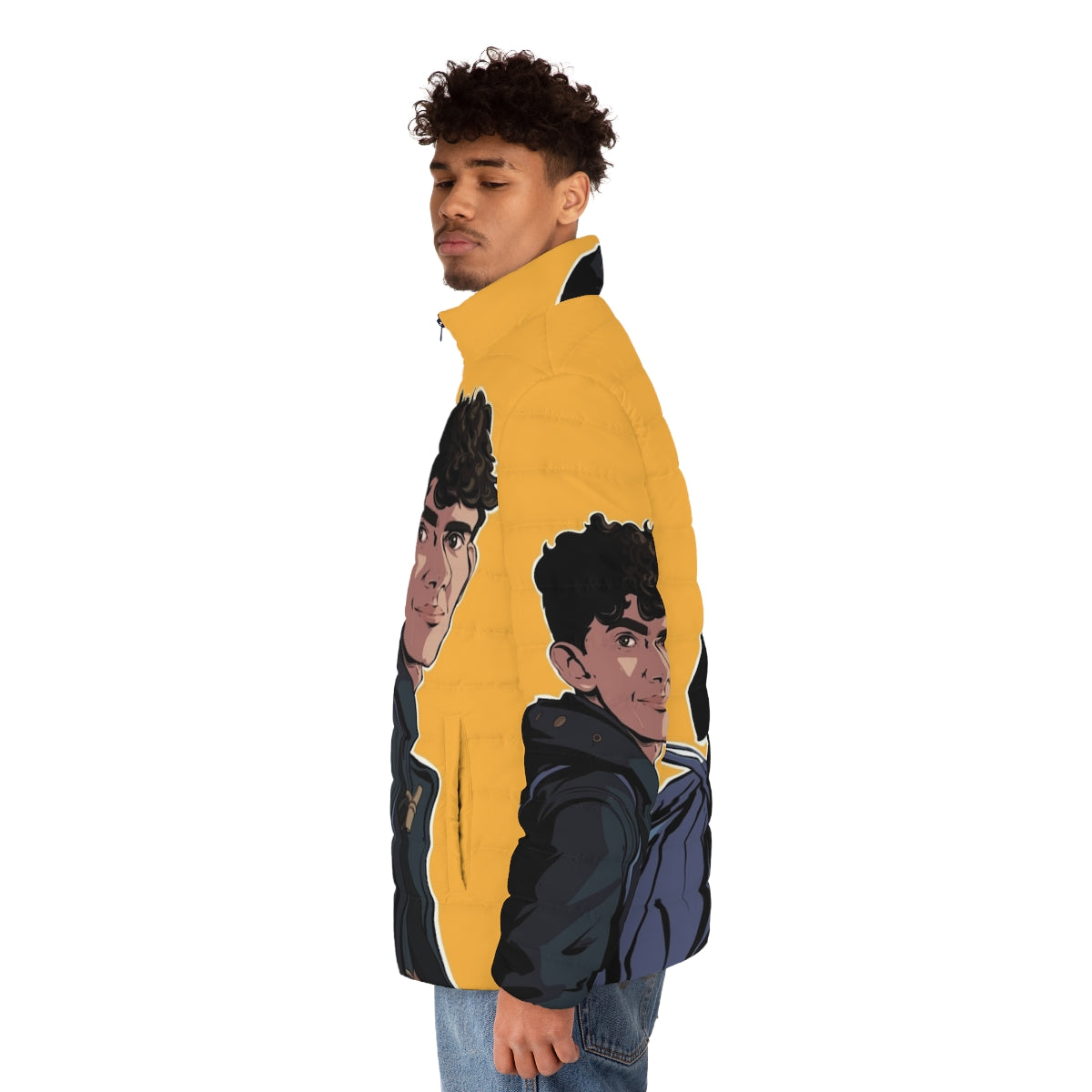 Charlie Spring Heartstopper Fanart Puffer Jacket - men side left