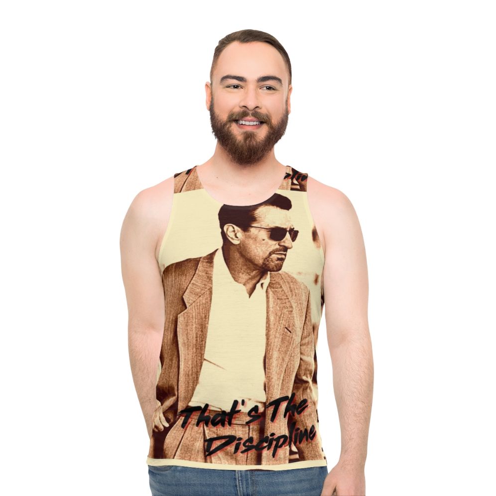 Unisex tank top with iconic portrait of Robert De Niro and Al Pacino from the movie 'Heat' - men