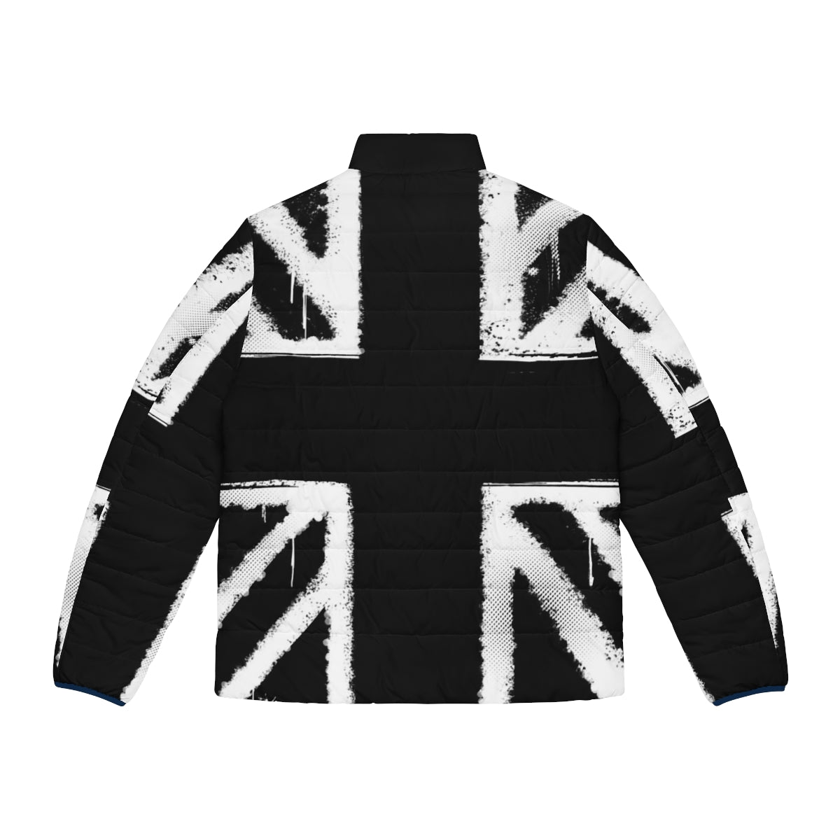 Stormzy Glastonbury puffer jacket with union jack and graffiti design - Back