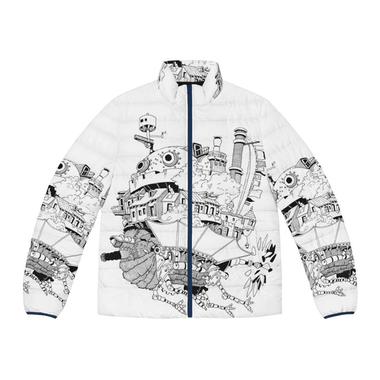 Howl's Moving Castle inspired puffer jacket featuring characters and elements from the anime film