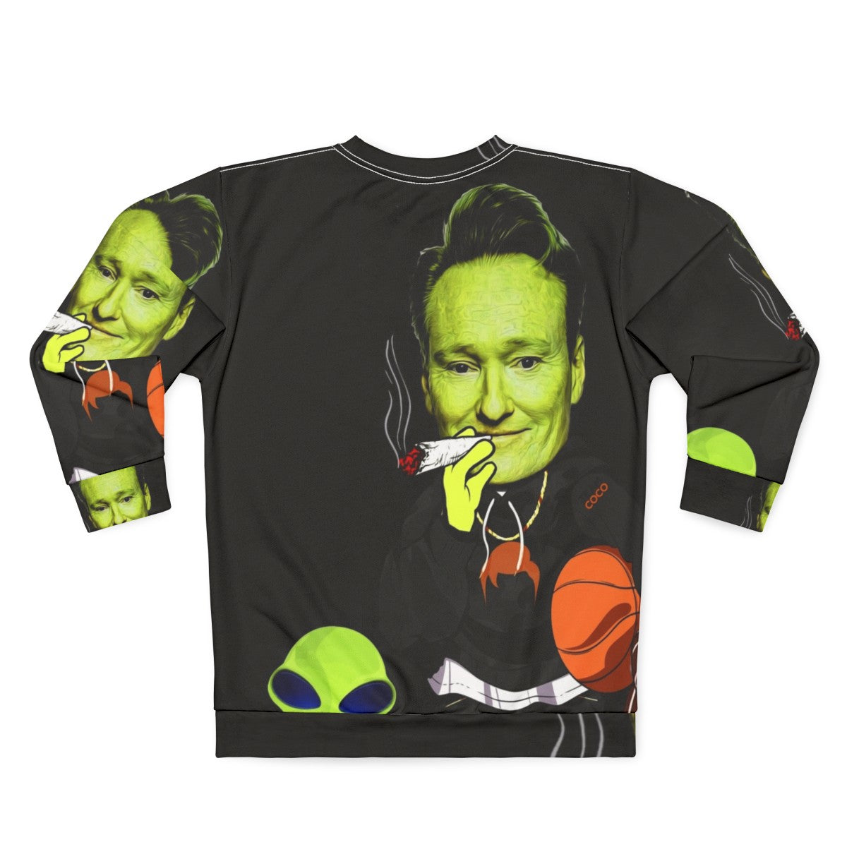 Team Coco Out of Space Sweatshirt for Alien Basketball Fans - Back