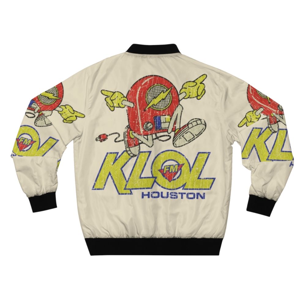 Vintage 1970s KLOL FM Houston bomber jacket with retro 70s radio station design - Back