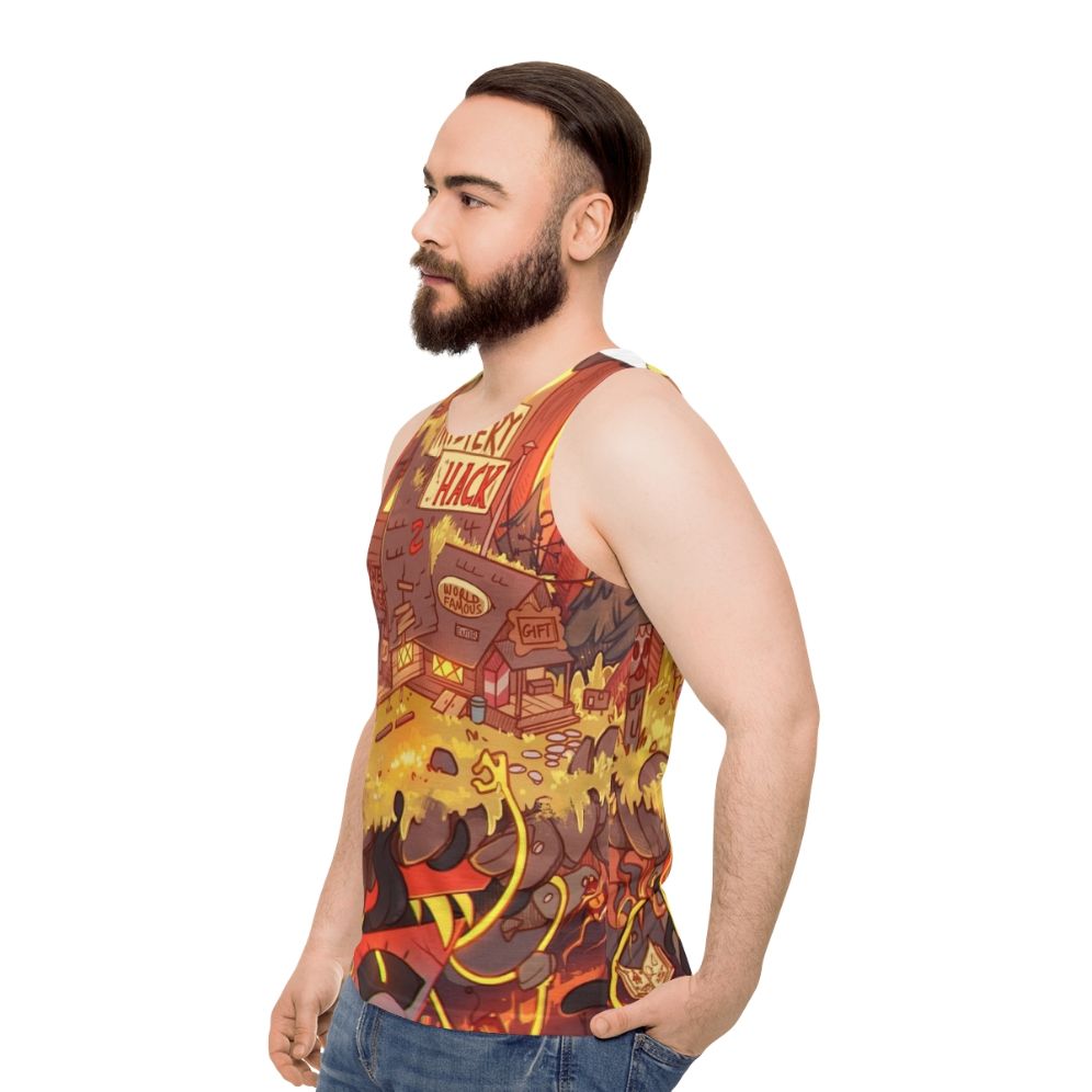 Weirdmageddon Unisex Tank Top Featuring Bill Cipher - men side