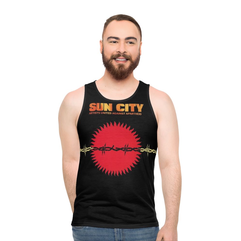 Sun City Anti-Apartheid Unisex Tank Top - men