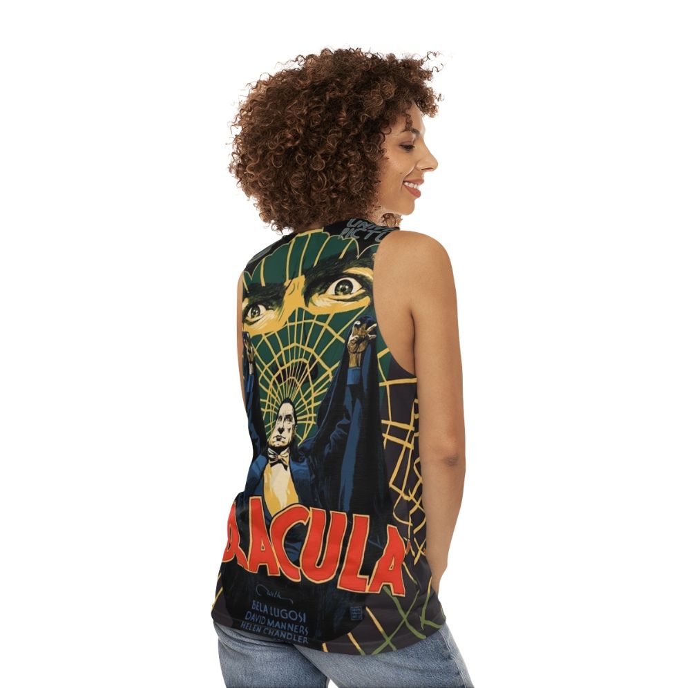 Dracula 1931 unisex tank top featuring Bela Lugosi - women back