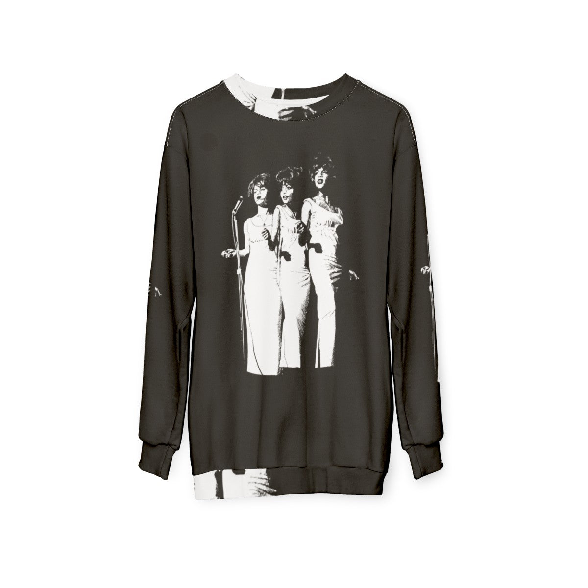 Diana Ross and The Supremes Motown Music Sweatshirt - hanging