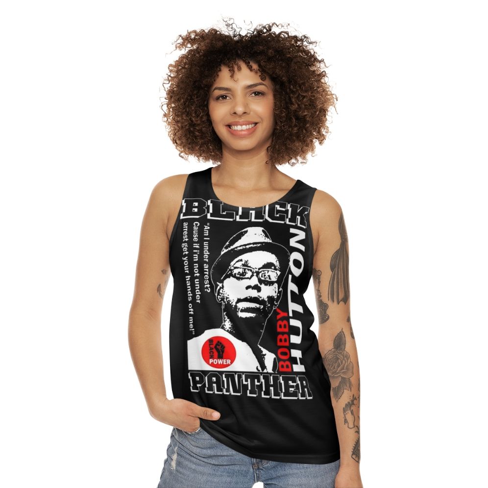 Black Panther Tribute Unisex Tank Top featuring Robert Hutton - women