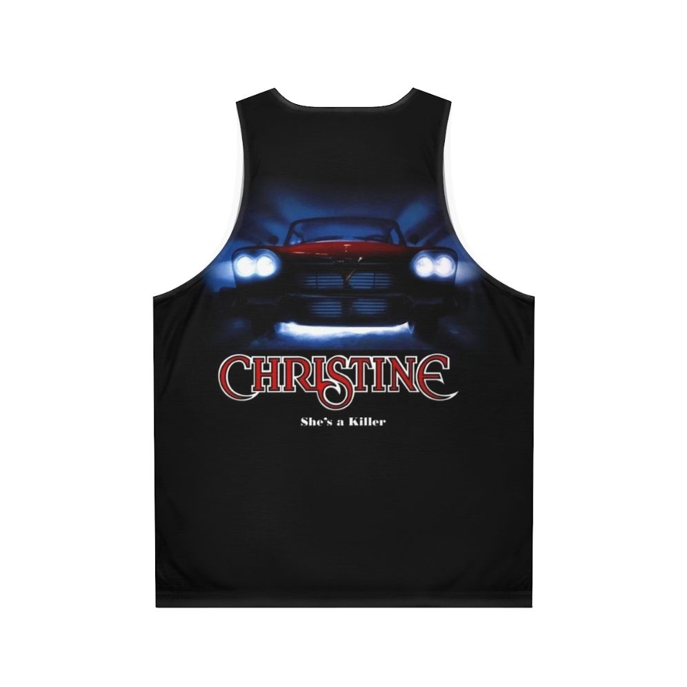 Unisex tank top featuring the classic car 'Christine' from the cult movie - Back