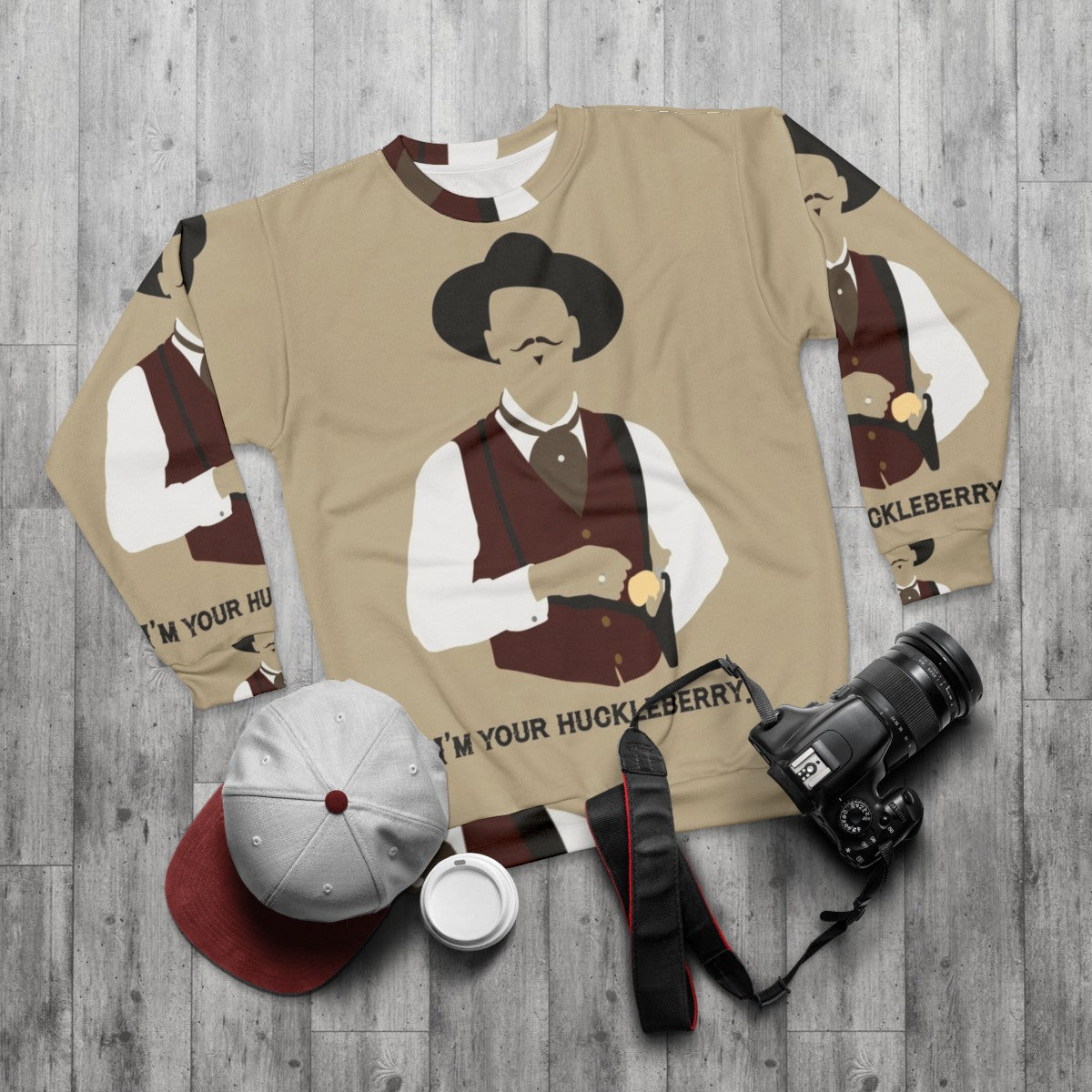 Tombstone Movie 'I'm Your Huckleberry' Sweatshirt - flat lay