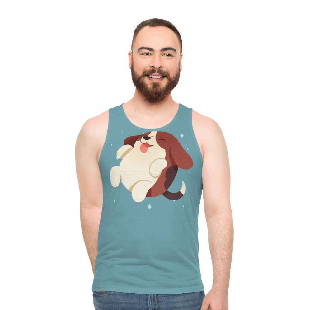 Beagle puppy on adorable unisex tank top - men