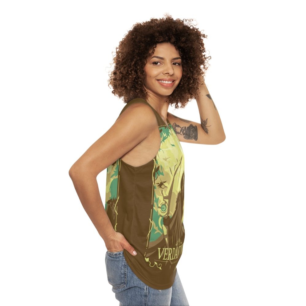 Unisex fire emblem three houses tank top with verdant wind design - women side