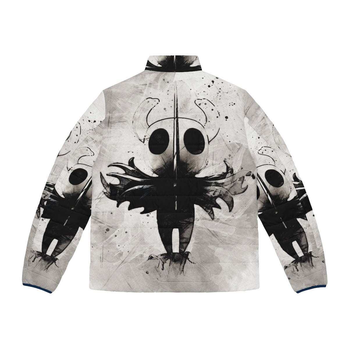 Hollow Knight Watercolor Painting Puffer Jacket - Back