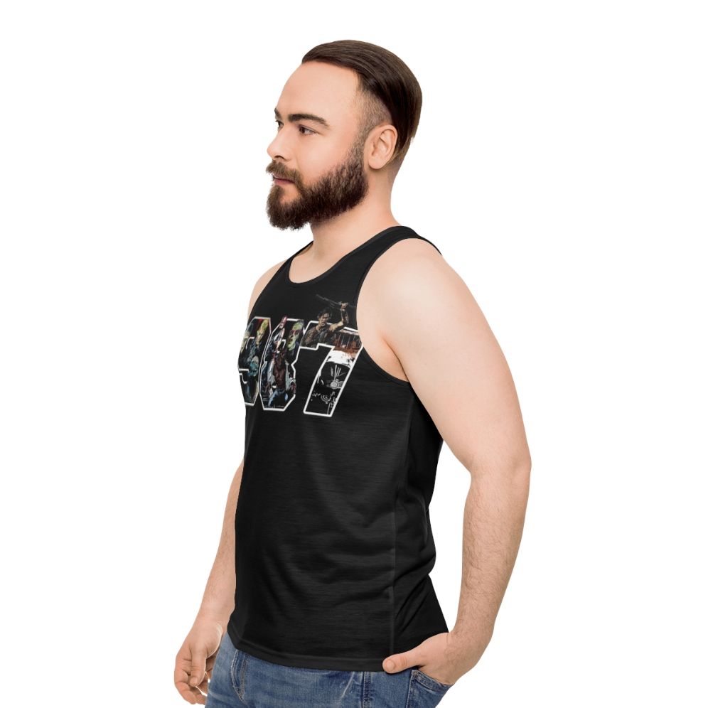 Classic 1980s Pop Culture Unisex Tank Top - men side