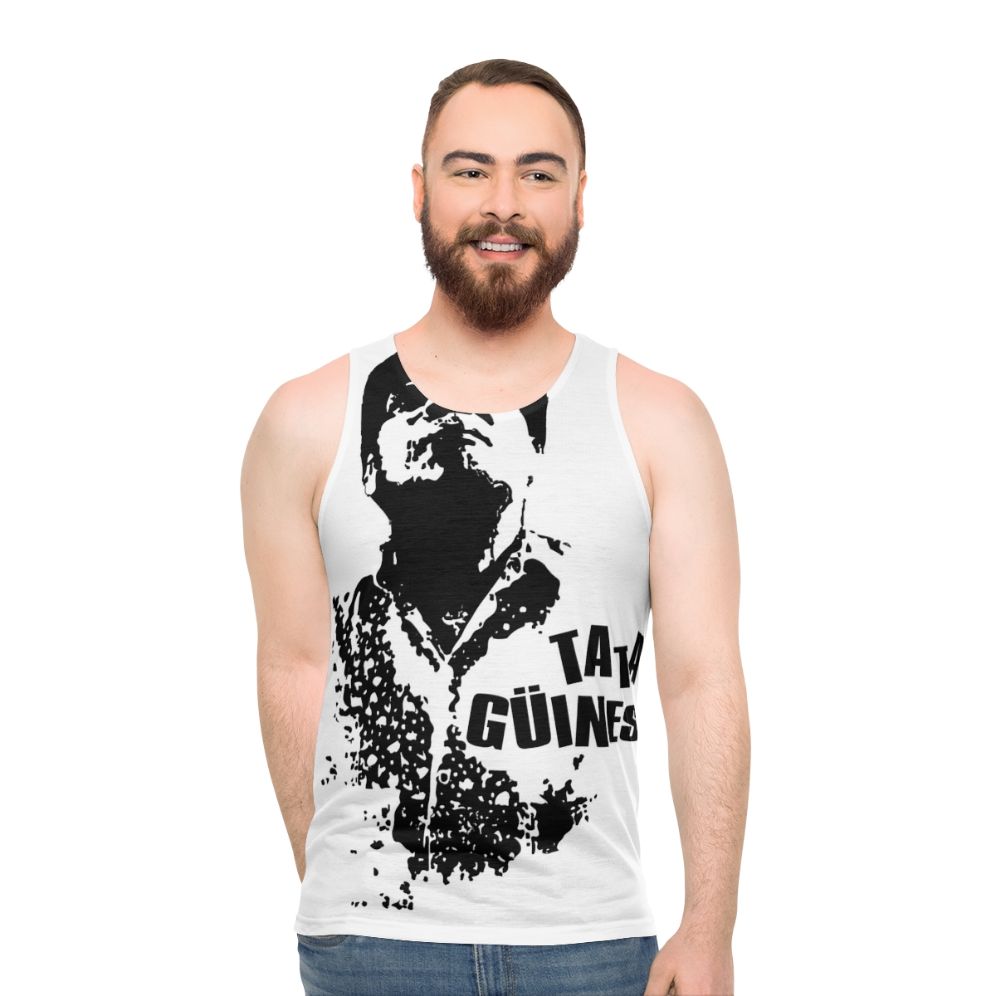 Tata Guines Unisex Tank Top with Latin Music and Percussion Design - men