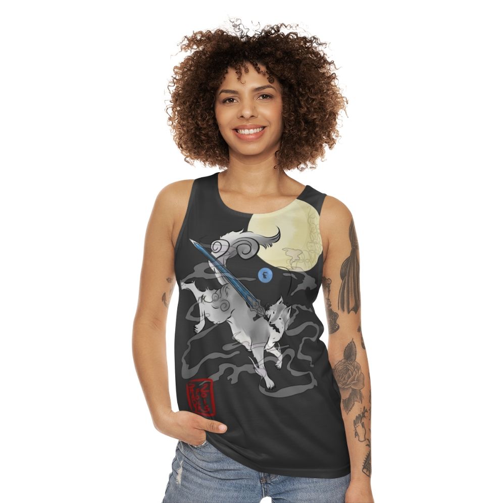 Dark fantasy Sif the Great Wolf unisex tank top - women